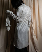 "MAISON MARGIELA" 16SS bowtie design striped long shirt