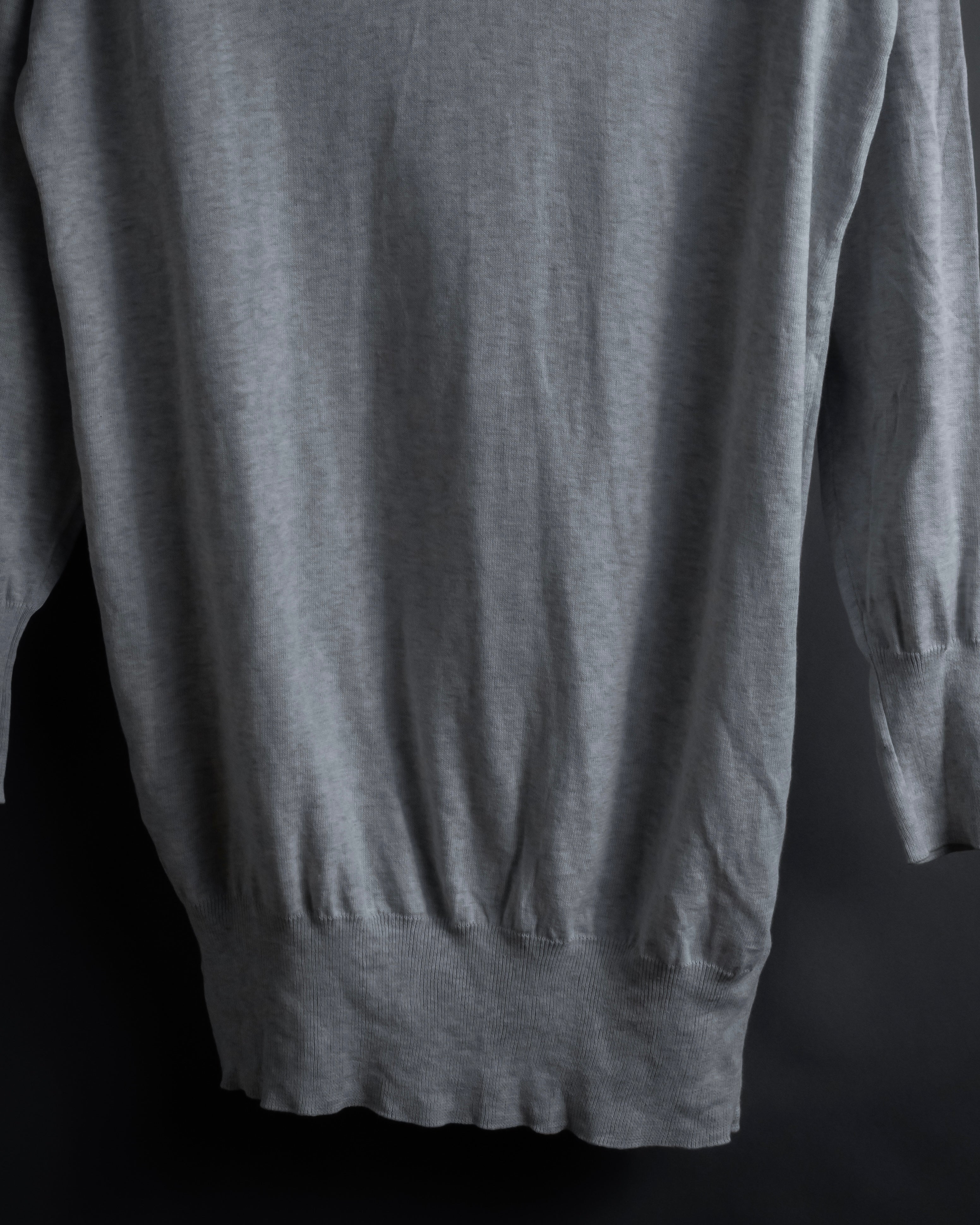 "Maison Margiela" 18SS elbow patch cotton v-neck knit