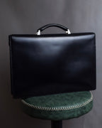 "LOEWE" Logo engraved leather briefcase bag