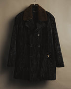"Christian Dior" 80's-90's Classically tailored belted double-breasted coat