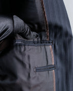 "LOUIS VUITTON" 2 button relaxed tailored jacket & no tuck tapered slacks set up