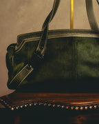 "TOD'S" 00's-10's Textured haircalf leather shoulder bag