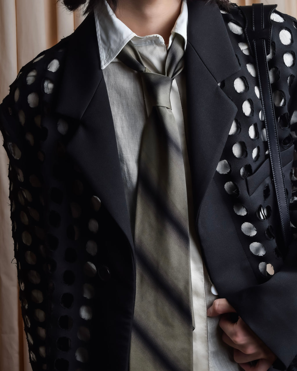 "GUCCI" Gradient dyed gradation silk necktie