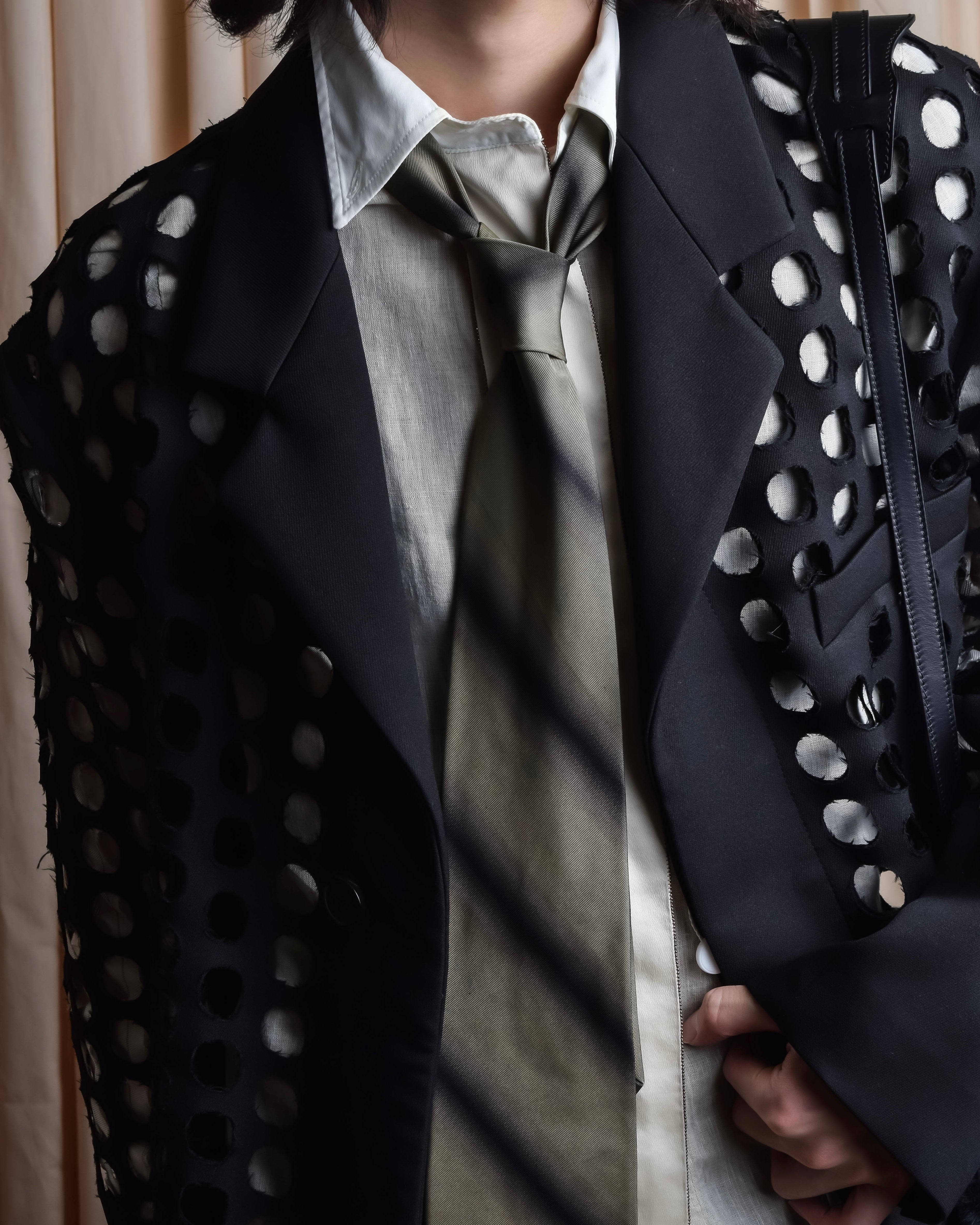 "GUCCI" Gradient dyed gradation silk necktie