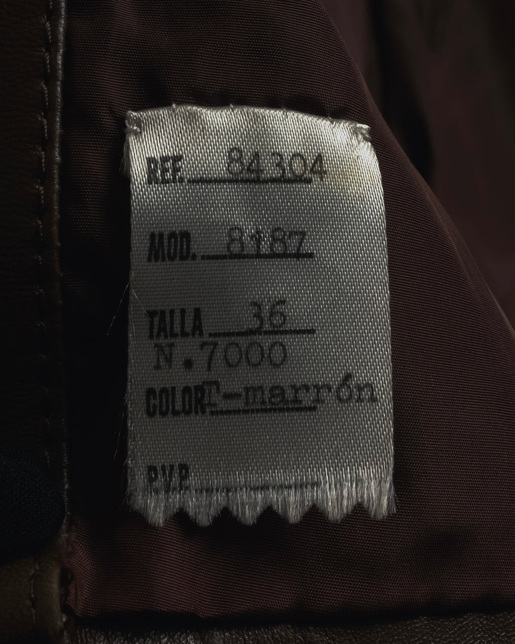 -SPECIAL- "LOEWE" 80’s Military detail stencil leather coat