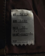 -SPECIAL- "LOEWE" 80’s Military detail stencil leather coat