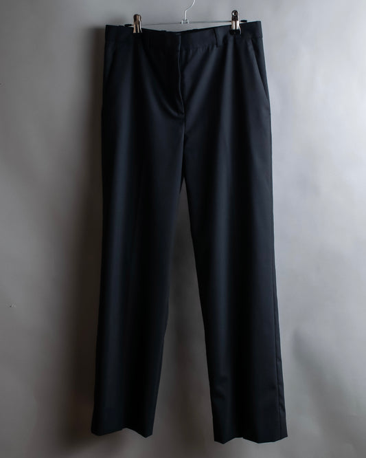 "VERSACE" Wide tapered silhouette no pleats slacks