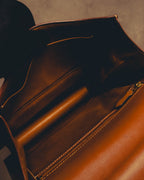 -SPECIAL- "Hermès" 80's Structured leather shoulder bag