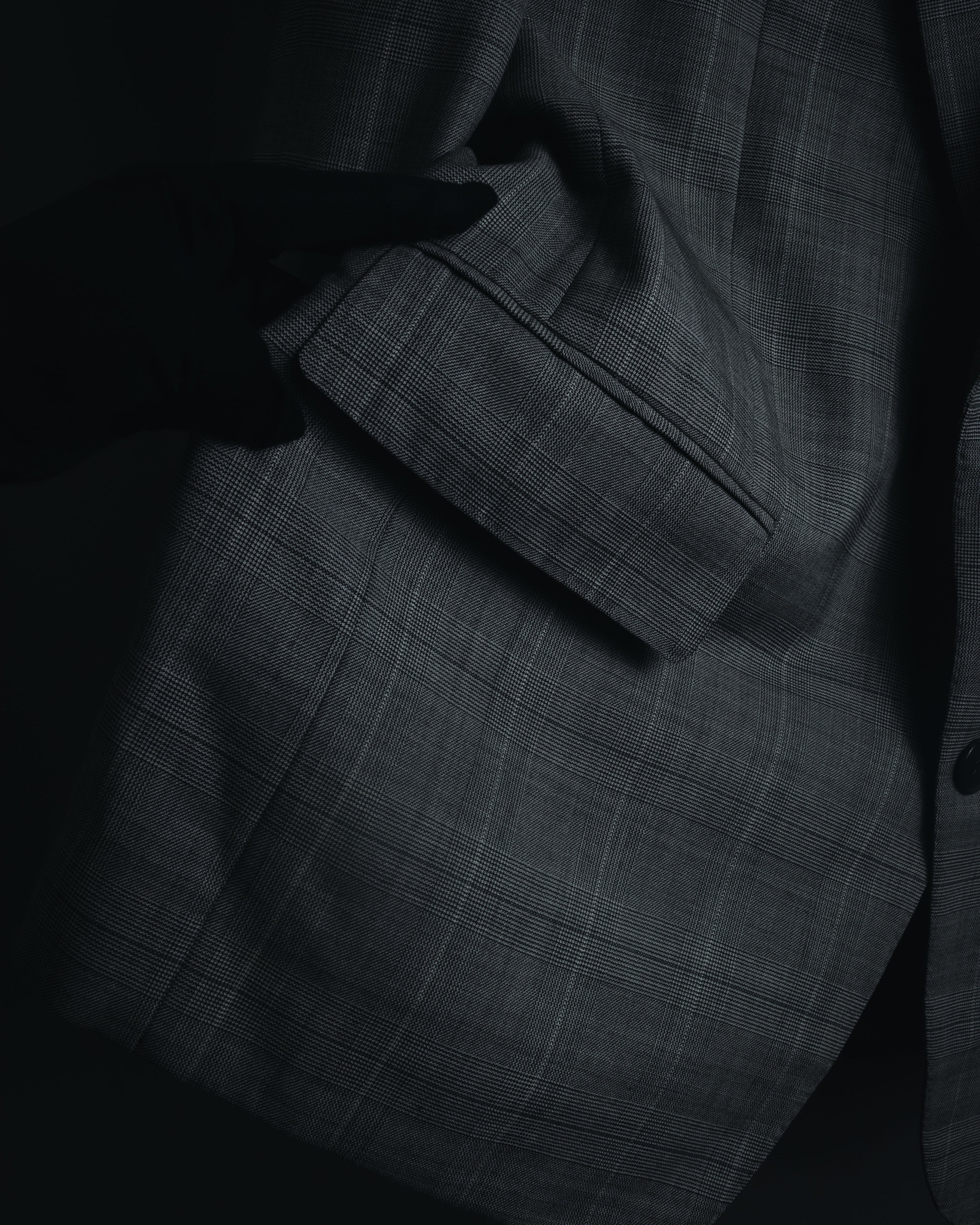 "YVES SAINT LAURENT" 80’s-90’s glen check tailored suit set