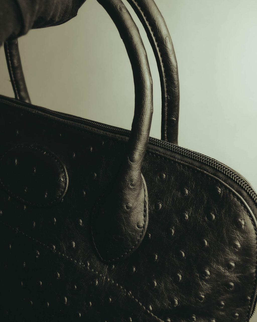 “Pierre Cardin” 80’s-90’s Ostrich leather top handle bag