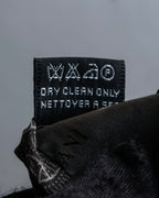 "GIORGIO ARMANI" Charcoal gray geometric pattern necktie