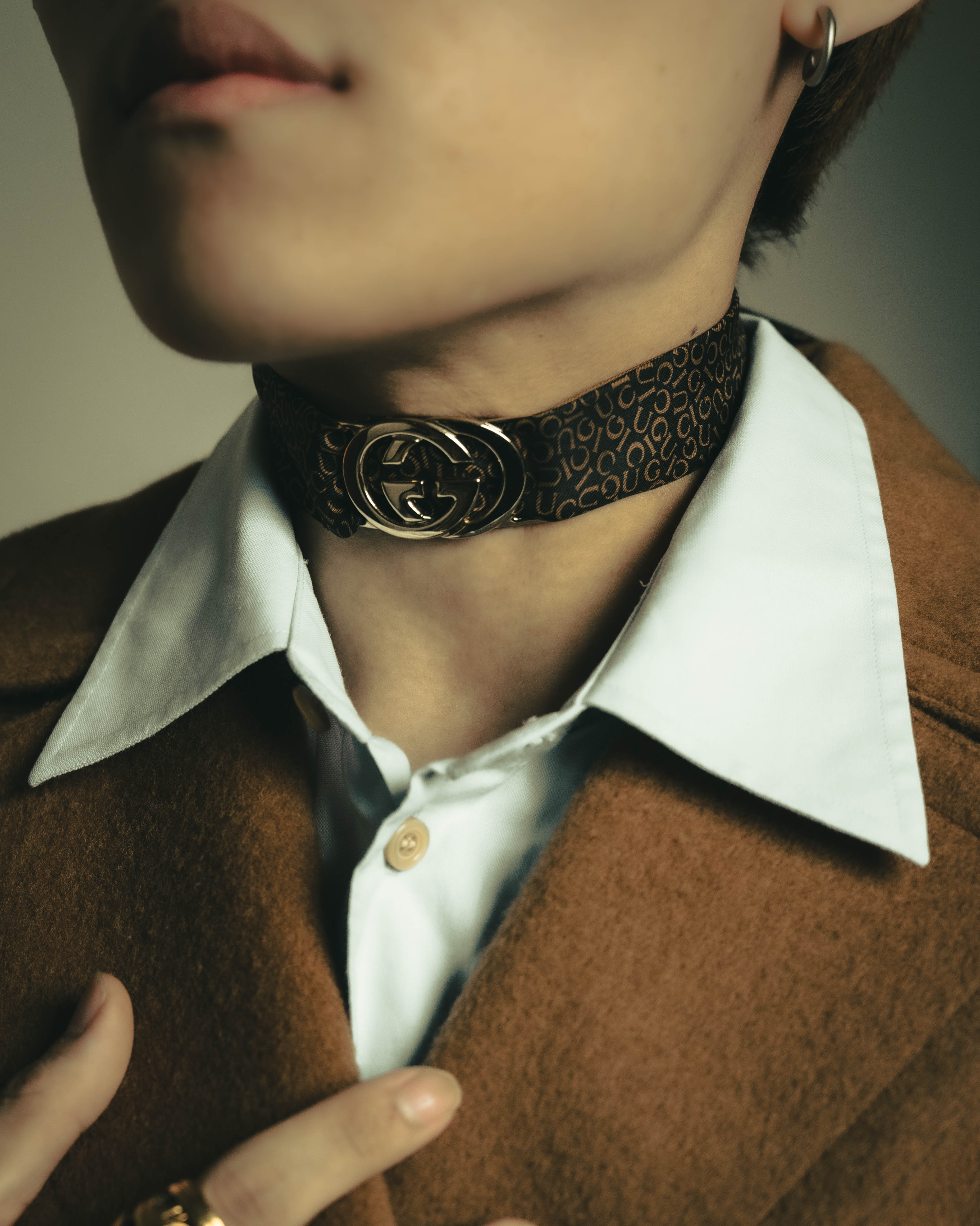GUCCI (グッチ) - インターロッキングG バックル ネックスカーフ