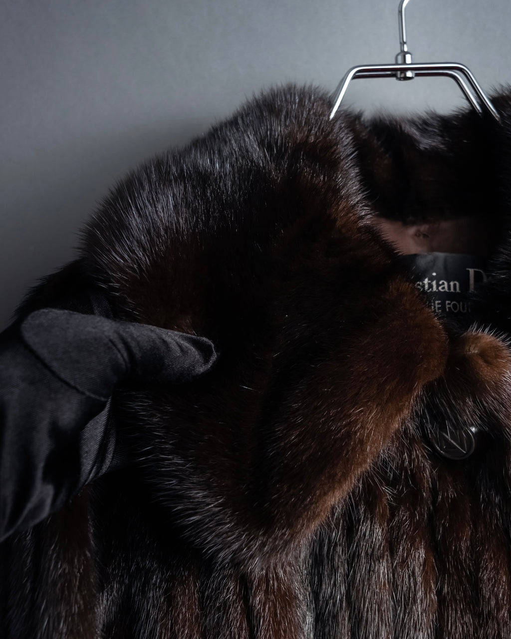 -SPECIAL- "Christian Dior Boutique Paris" 70's-80's Panel work design 100% mink fur coat