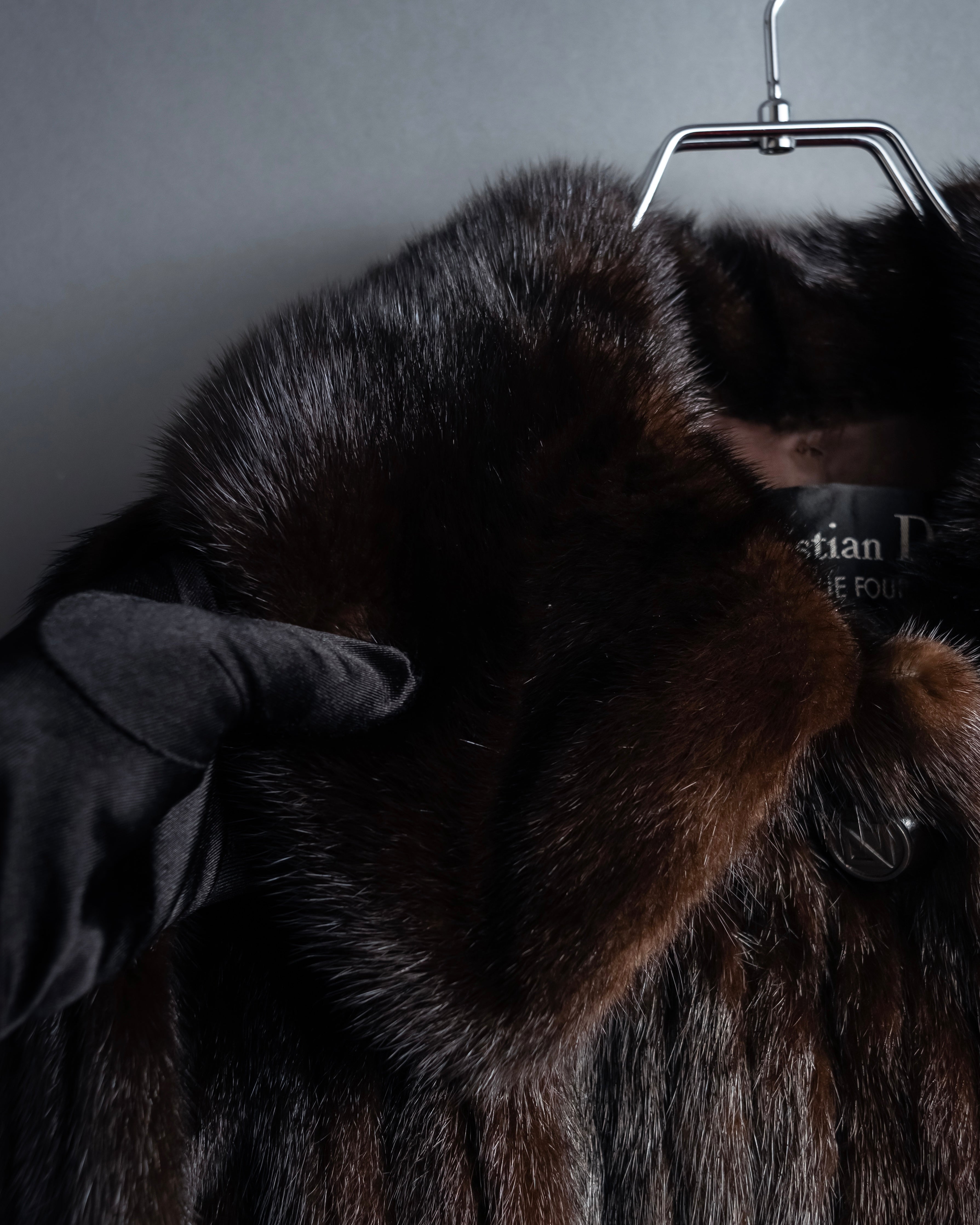 -SPECIAL- "Christian Dior Boutique Paris" 70's-80's Panel work design 100% mink fur coat