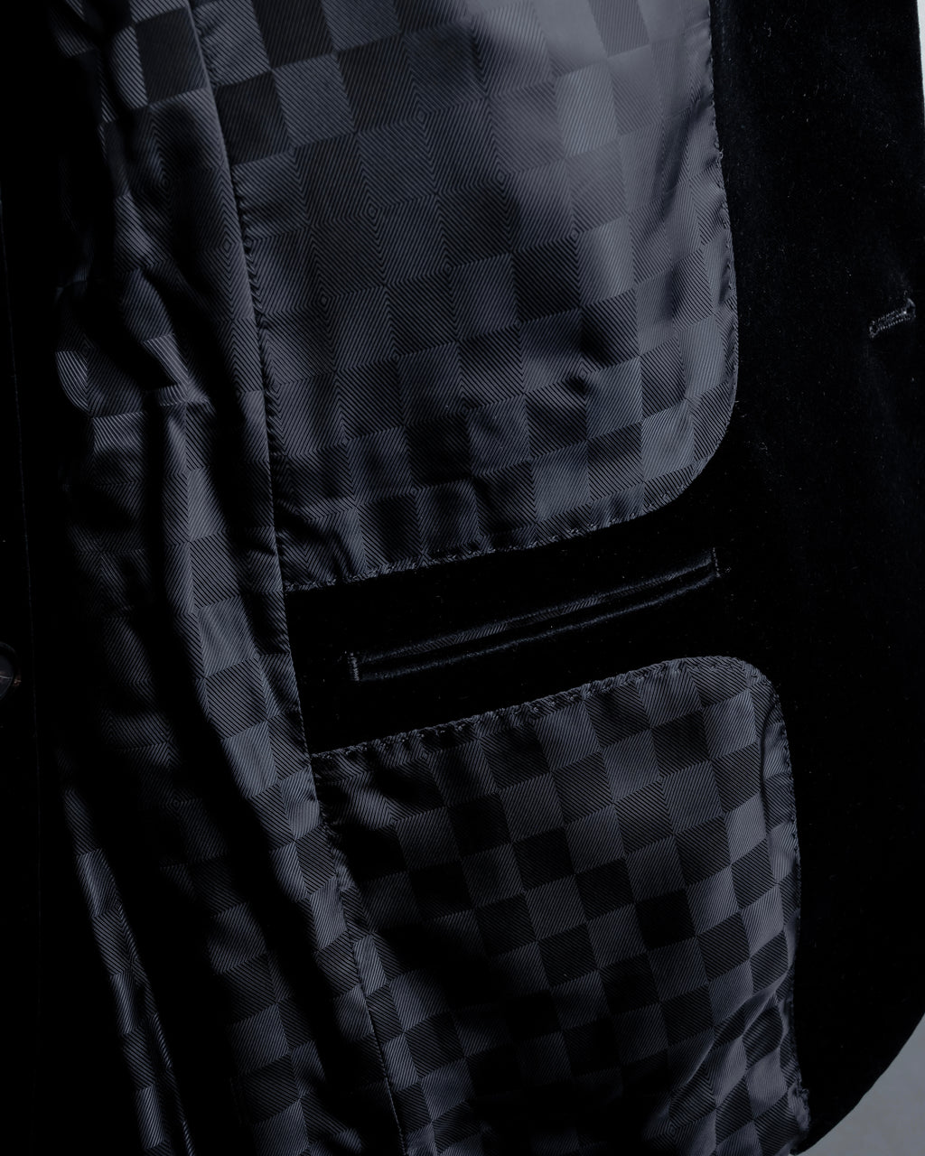 "LOUIS VUITTON" Geometric pattern velvet tailored jacket
