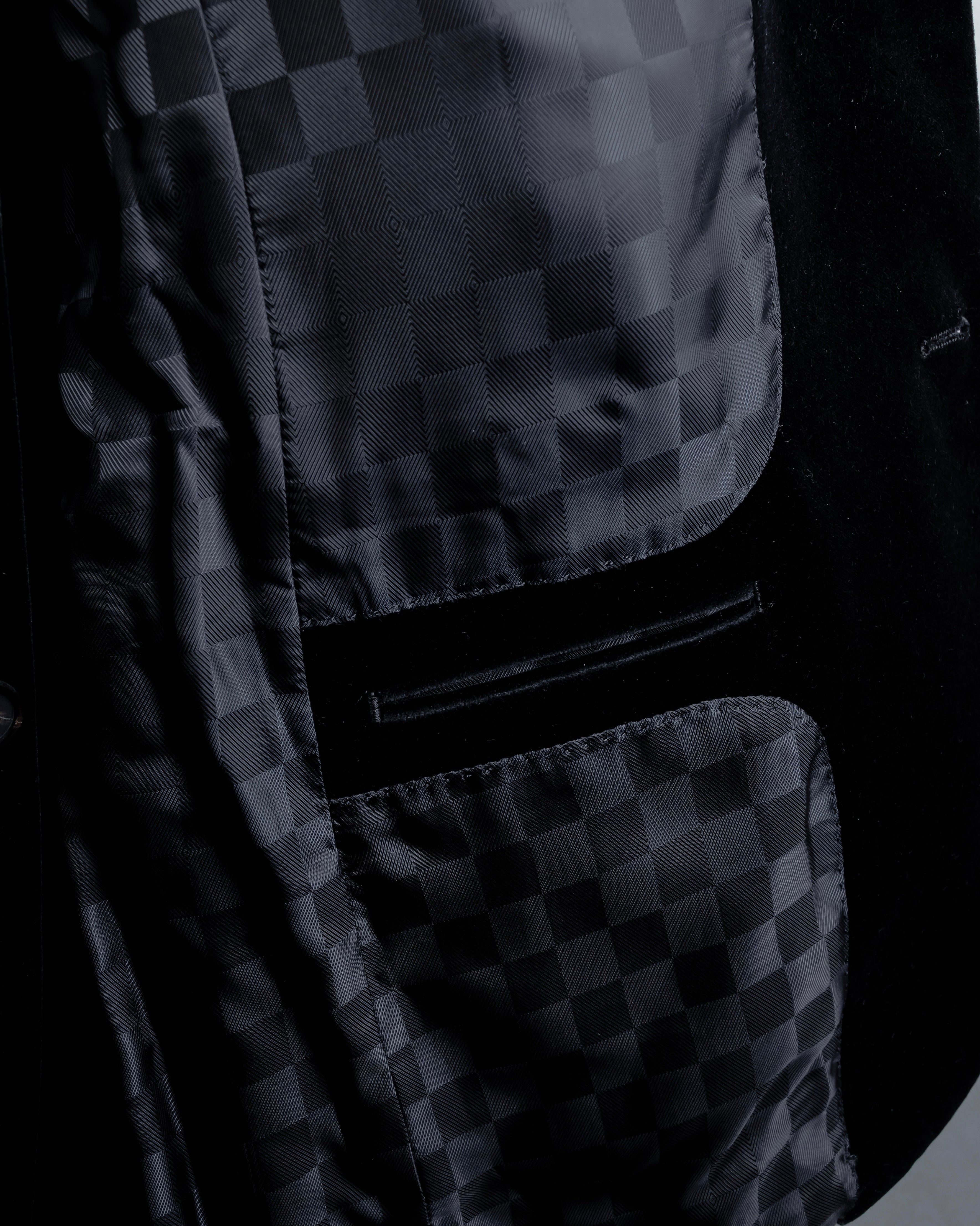 "LOUIS VUITTON" Geometric pattern velvet tailored jacket