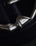 "GUCCI" Bamboo buckle motif leather belt