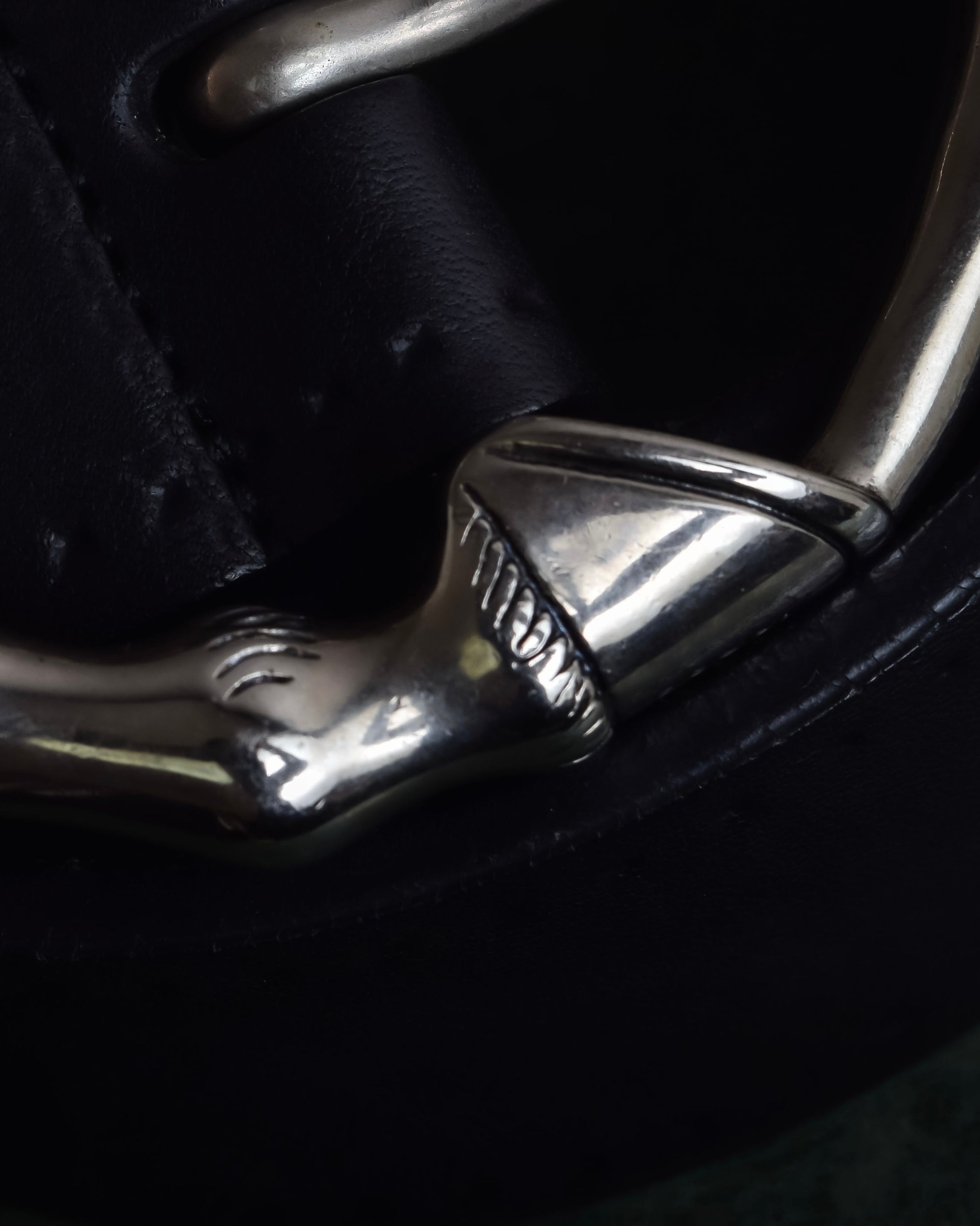 "GUCCI" Bamboo buckle motif leather belt