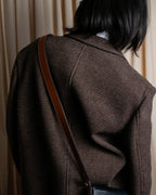 "COMME des GARCONS
HOMME DEUX" Brown checked pattern tailored jacket