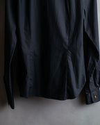 "Vivienne Westwood RED LABEL"
 Draped neck design black cotton shirt
