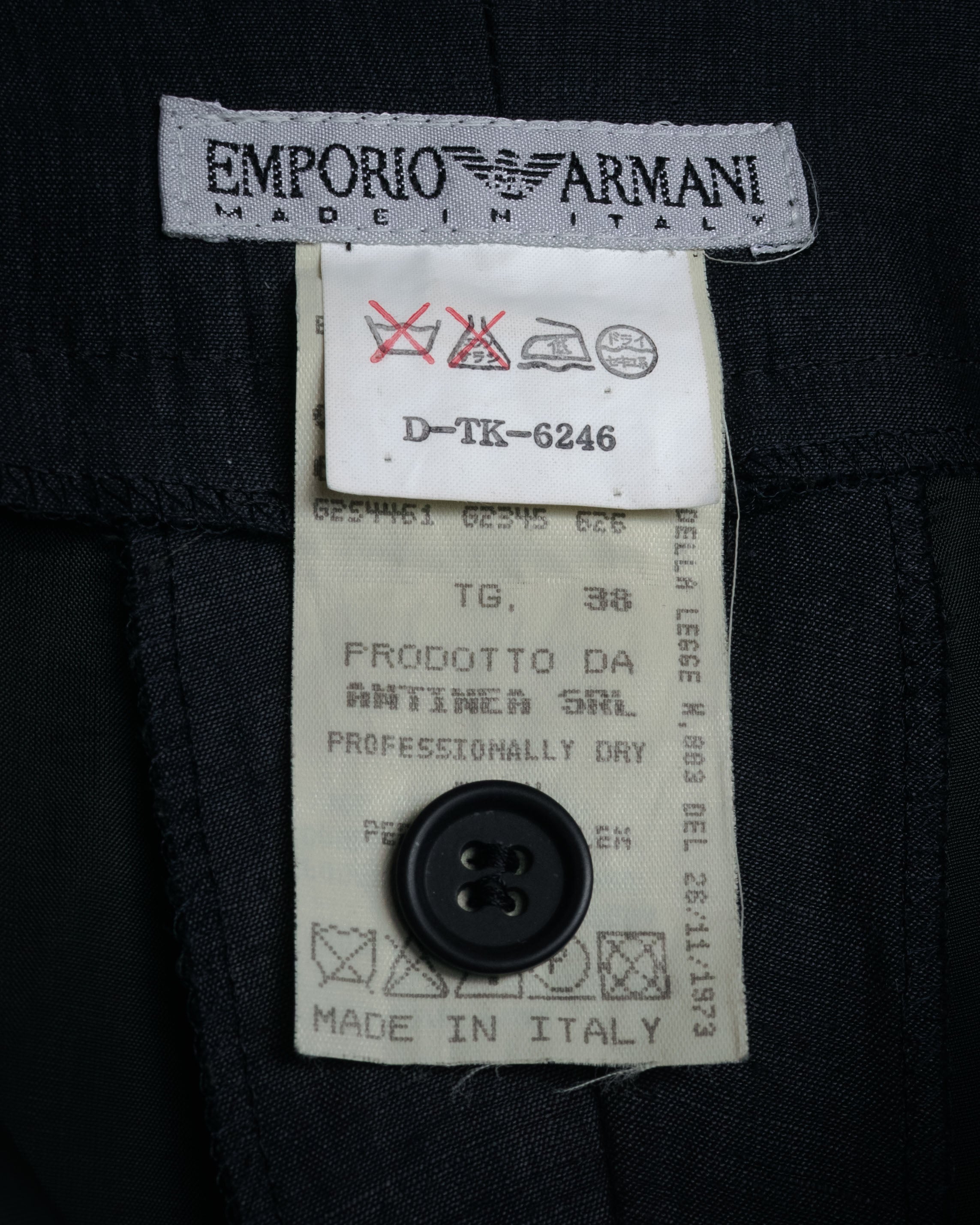 “EMPORIO ARMANI” 90’s-00’s Fluid wide trousers