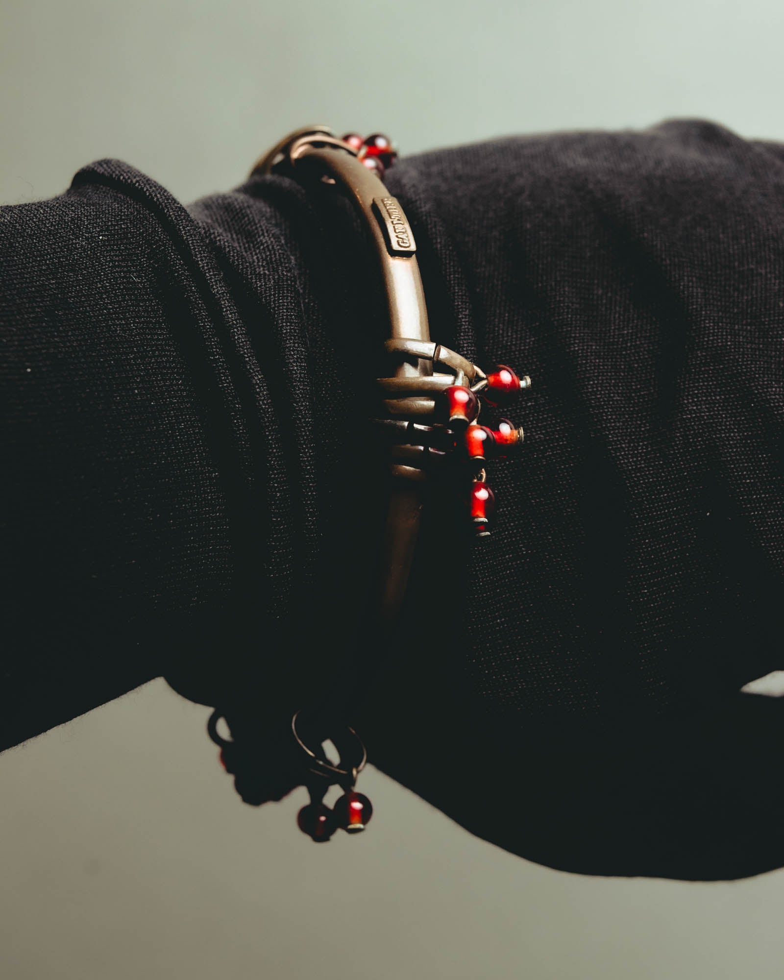"Jean Paul Gaultier" 90's-00's Sculptural red bead bangle