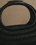 -SPECIAL- “Salvatore Ferragamo” 90’s-00’s Woven leather half moon handle bag