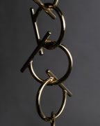 "Salvatore Ferragamo" Gancini motif layered gold bracelet