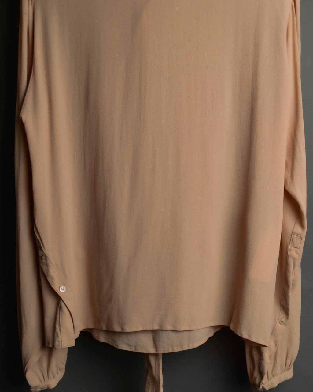 "N°21" 2020's Asymmetric bow tie acetate silk blouse