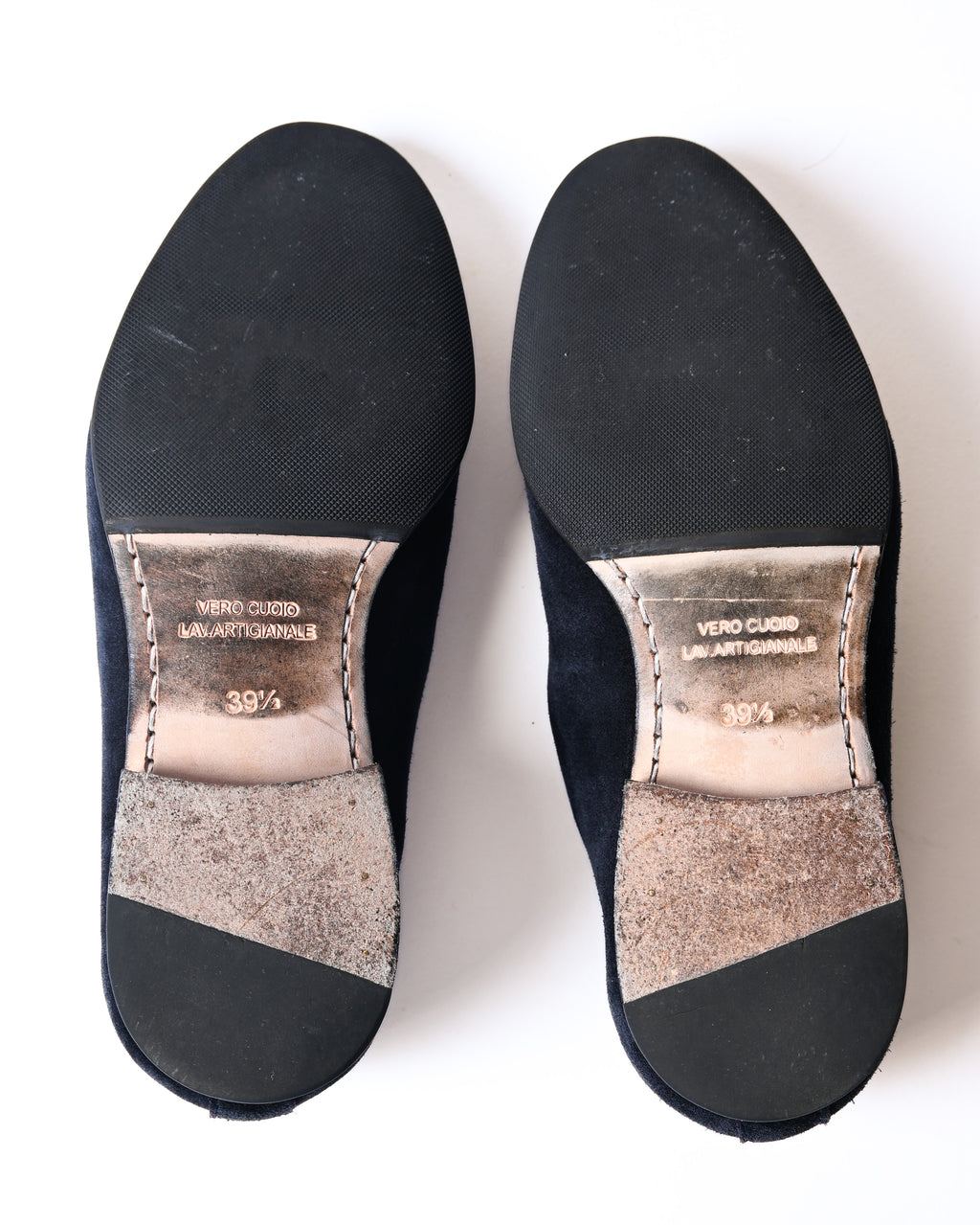 POLPETTA × Brilla per il gusto/ “ PASSO” Suede Tassel Loafers Navy