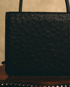 "Christian Dior" 70's-80's Ostrich textured leather handbag