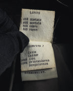 "FENDI" 90’s-00’s Sculptural belted leopard cat fur collar alpaca coat