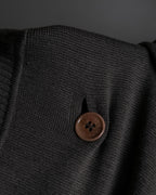 "Rick Owens" 12AW asymmetrical hooded knit cardigan