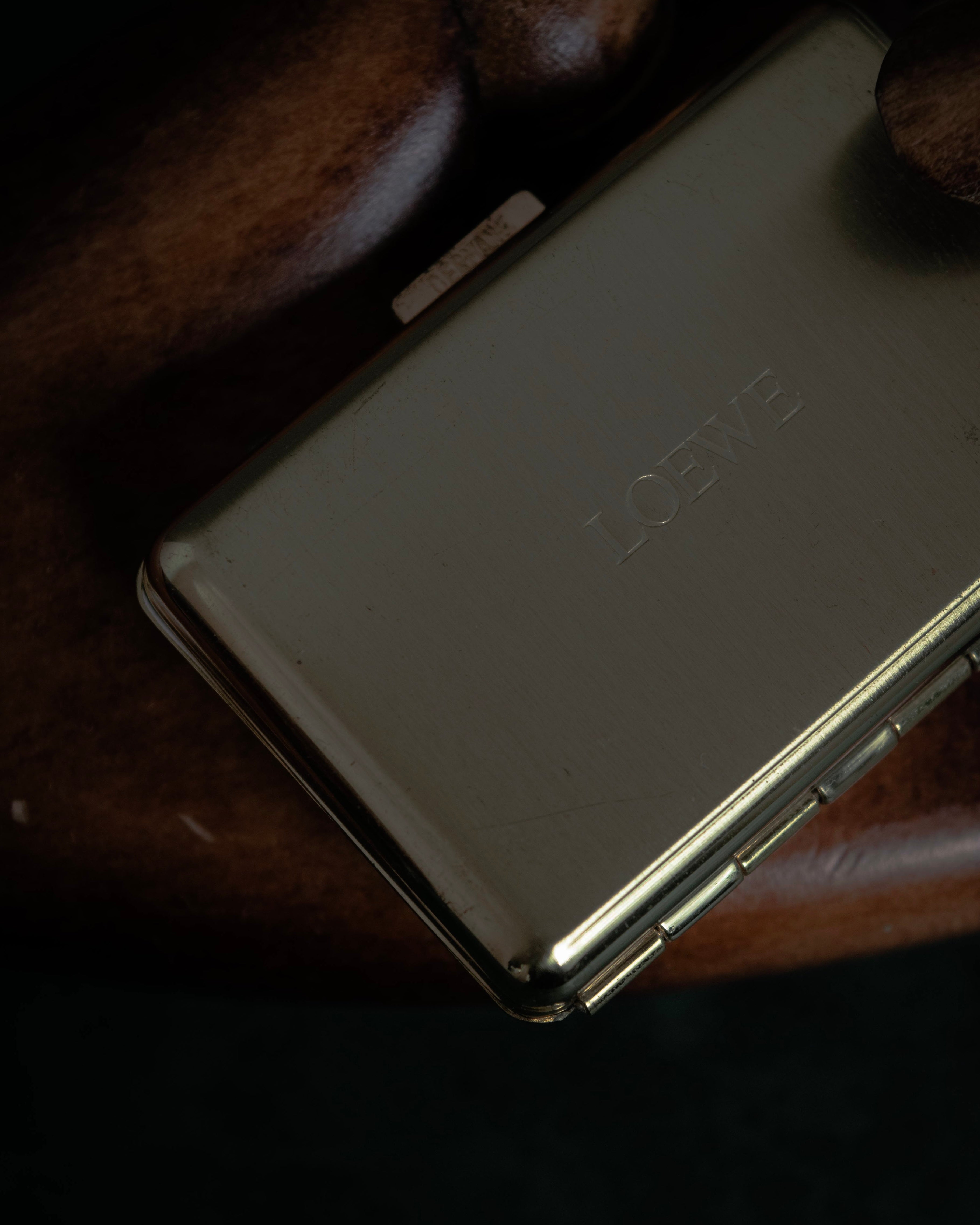 "LOEWE" Anagram logo design antique style accessory case