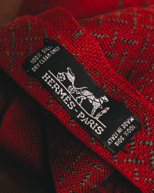"Hermès" Silk knit scarf tied