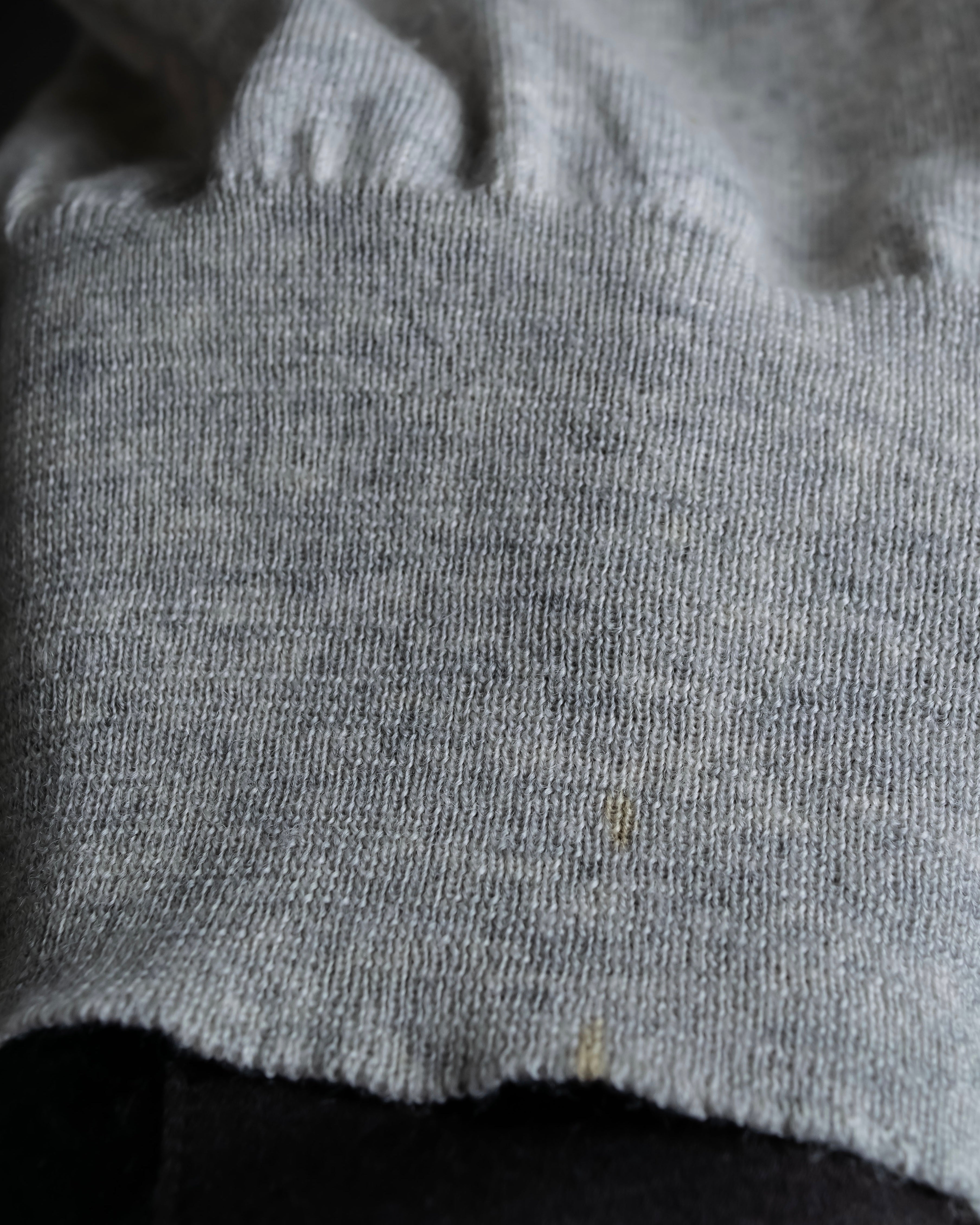 "JIL SANDER" Solid texture V neck mixed knit