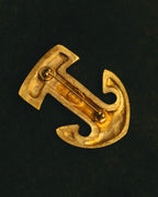 “CELINE” Late 80’s-90’s anchor motif gold brooch