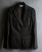 "GIVENCHY" Military patch pocket detail tailored jacket