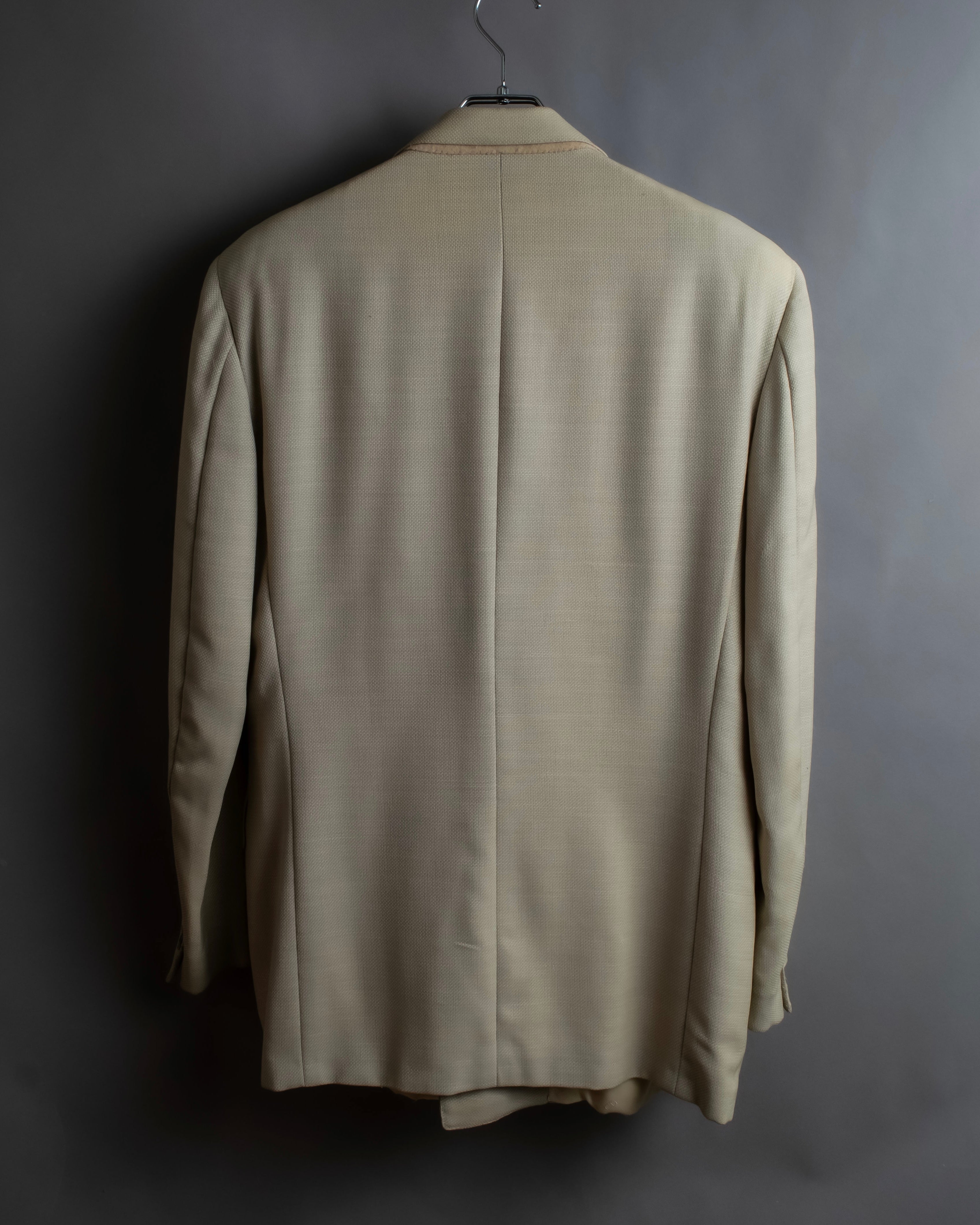 "CHRISTIAN DIOR MONSIEUR"
 Peaked lapel double breasted wool tailored jacket