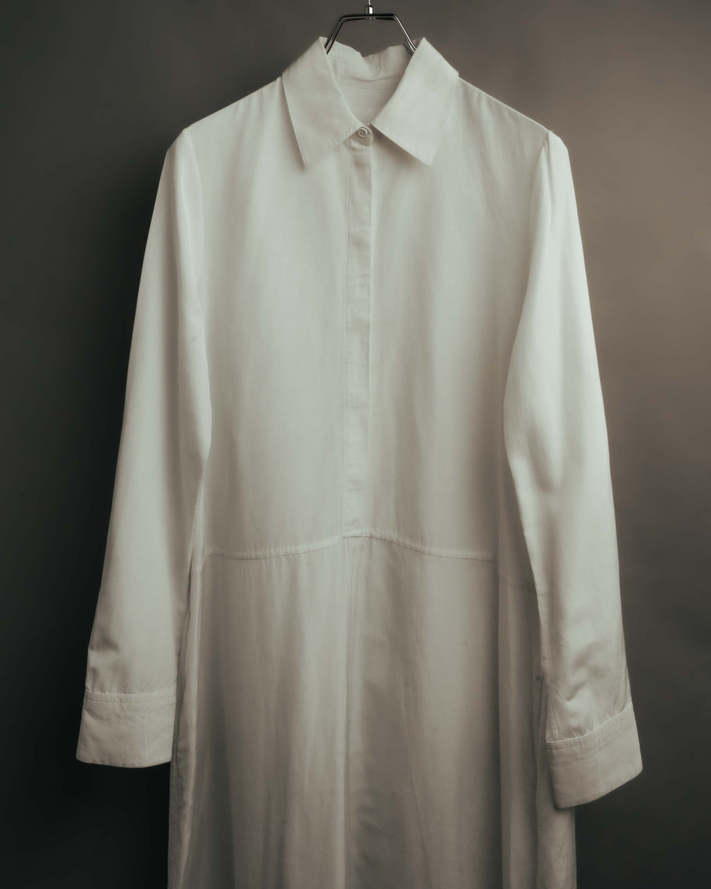 “JIL SANDER” Late 10’s-early 20’s Half-buttoned long shirt dress