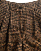 Dolce & Gabbana/ Check Patterned Culotte Shorts Brown