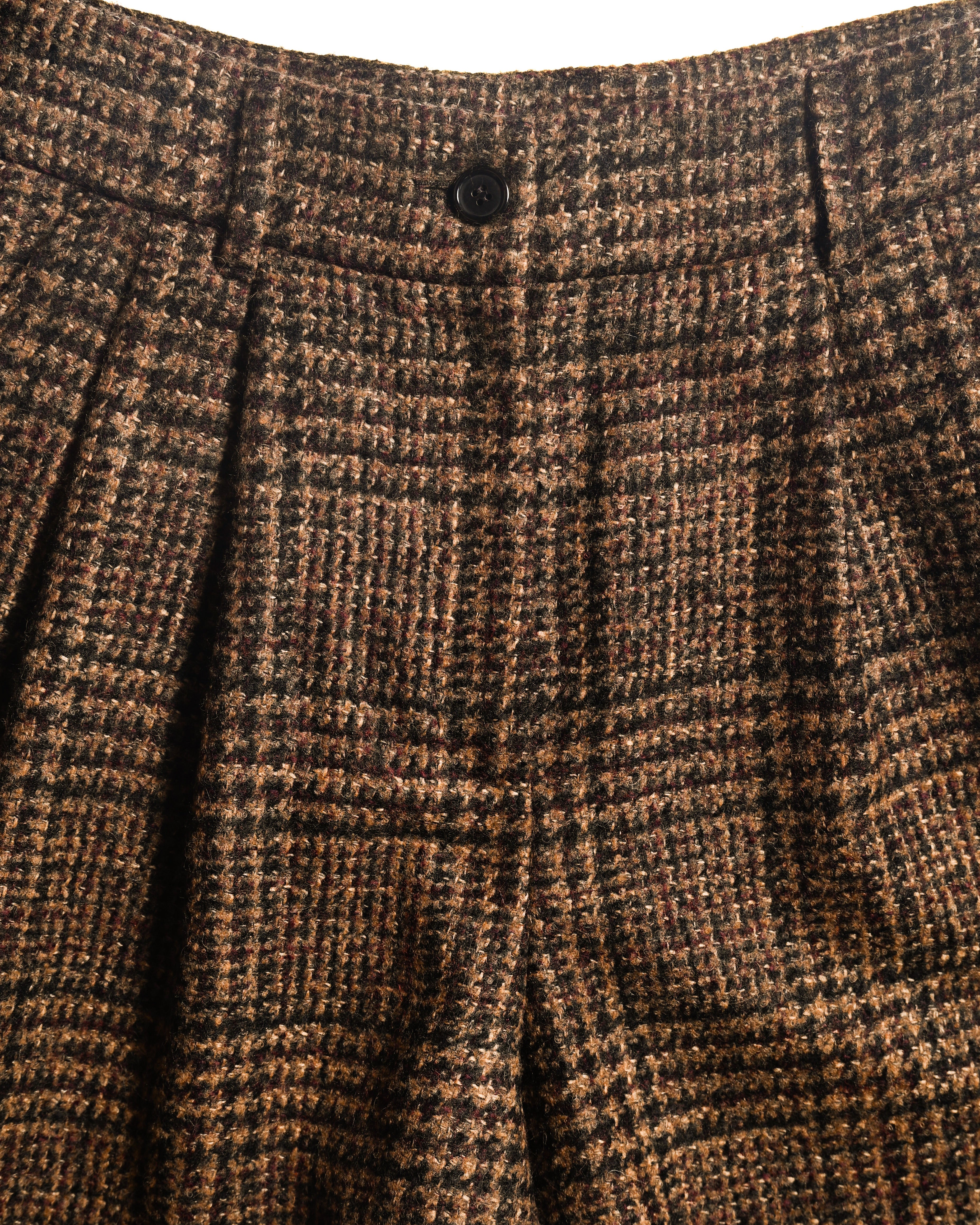 Dolce & Gabbana/ Check Patterned Culotte Shorts Brown