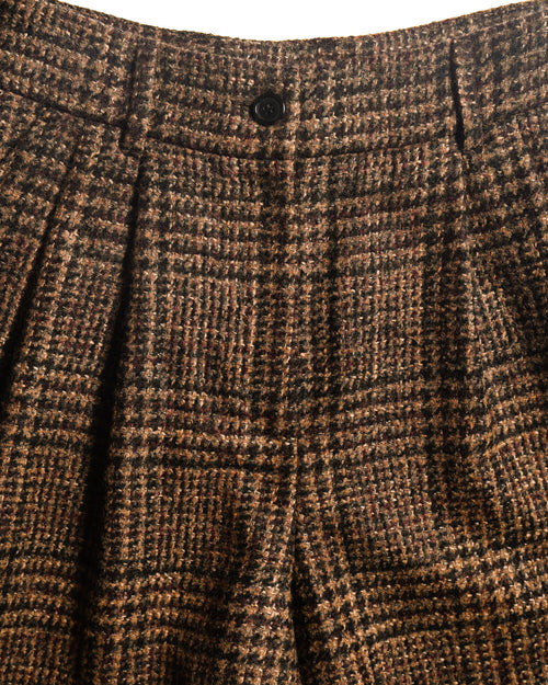 Dolce & Gabbana/ Check Patterned Culotte Shorts Brown