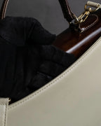 "Valentino Garavani" Square form bicolor 2way leather bag