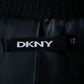 "DKNY" High neck ribbed fur double zip jacket