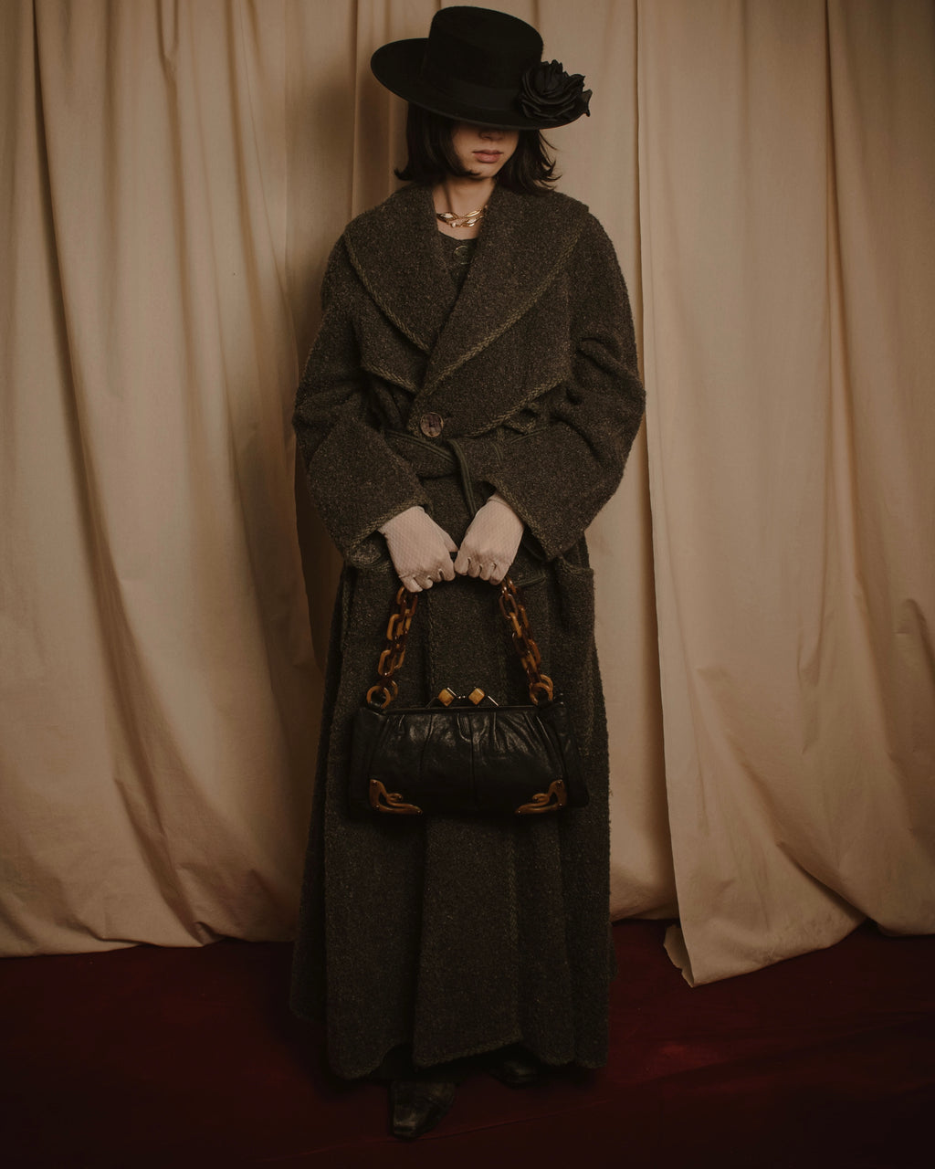 –SPECIAL– "FENDI"
Late 80s-early 90s oversized pile wool wrap coat