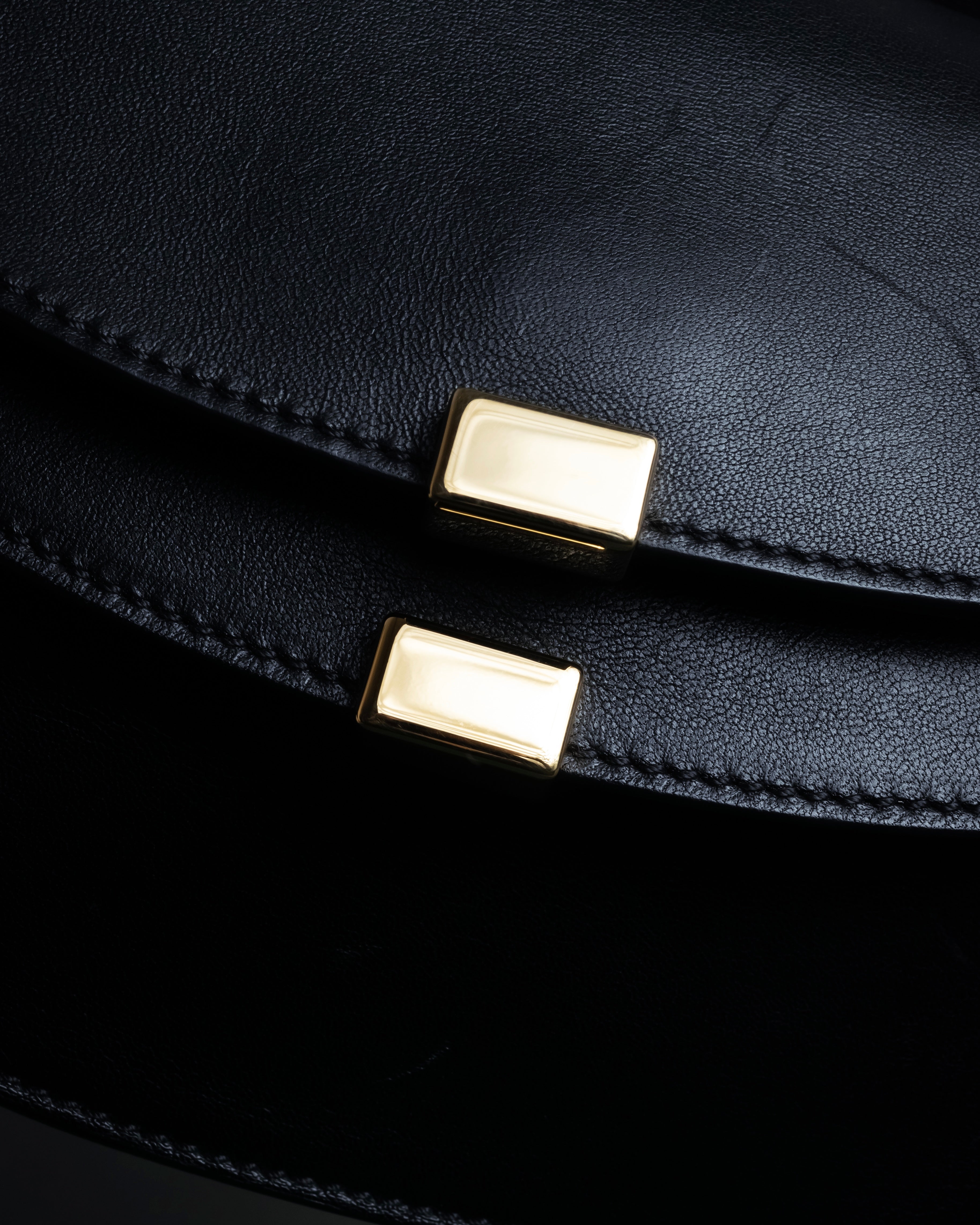 "Chloe" Georgia double flap design leather bag