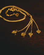 “Christian Dior” 00’s Dior heart charm tassel necklace