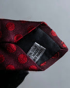 "DIOR" Red dot pattern narrow necktie