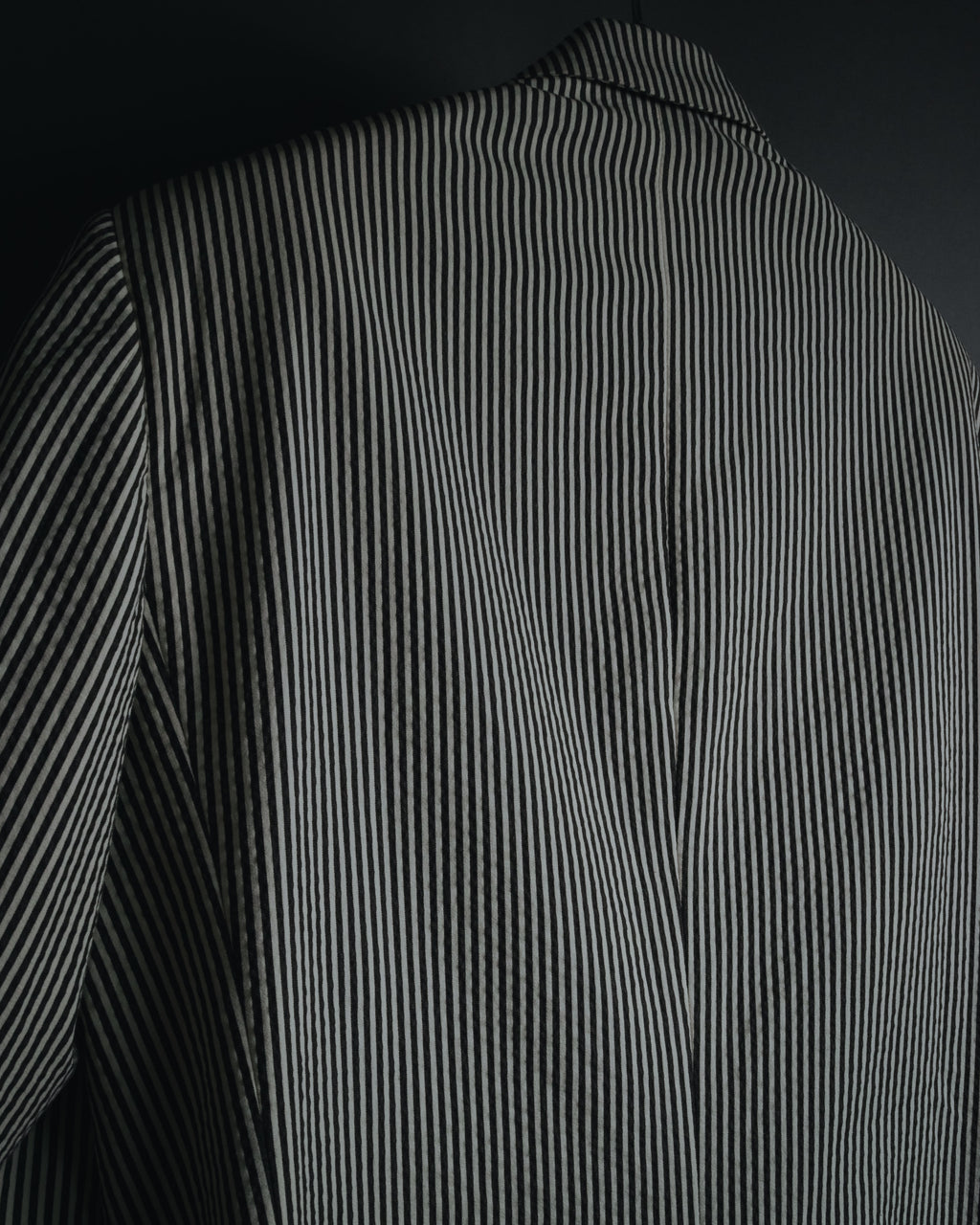 "HERMES" 00's striped stretch cotton tailored jacket